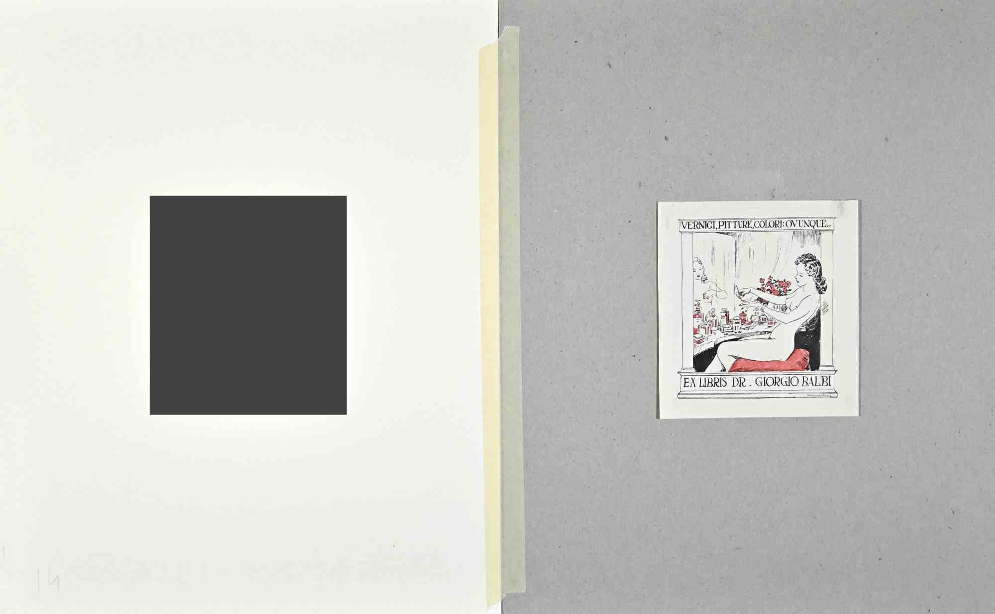 Ex Libris  Farben überall – Mitte des 20. Jahrhunderts – Print von Unknown