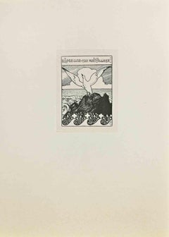 Ex-Libris   - D. Logeman-Van Der Willigen - Woodcut Print - Mid-20th Century