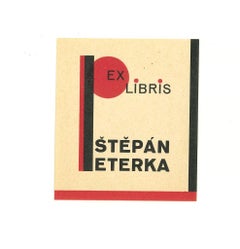 Vintage Ex Libris Eterka - Lithograph Print - Late 20th Century