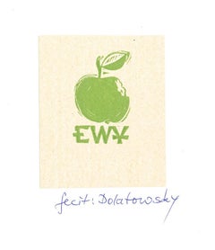Ex Libris Ewy - Original Woodcut Print - 1970s