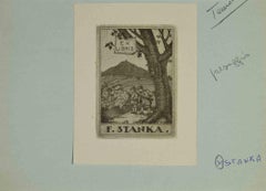 Antique Ex-Libris  - F. Stanka - Etching - Early 20th Century