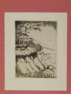 Ex-Libris  - Fritz Tidelski - Etching - Mid 20th Century