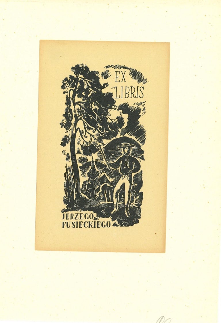 Unknown - Ex Libris Fusieckiego - Original Woodcut - Mid-20th Century For  Sale at 1stDibs