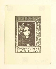 Ex Libris Gallardo - Xilografía original - Años 40