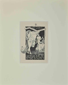 Ex Libris  - Giorgio Balbi  - Alchimia - Etching - Mid-20th Century