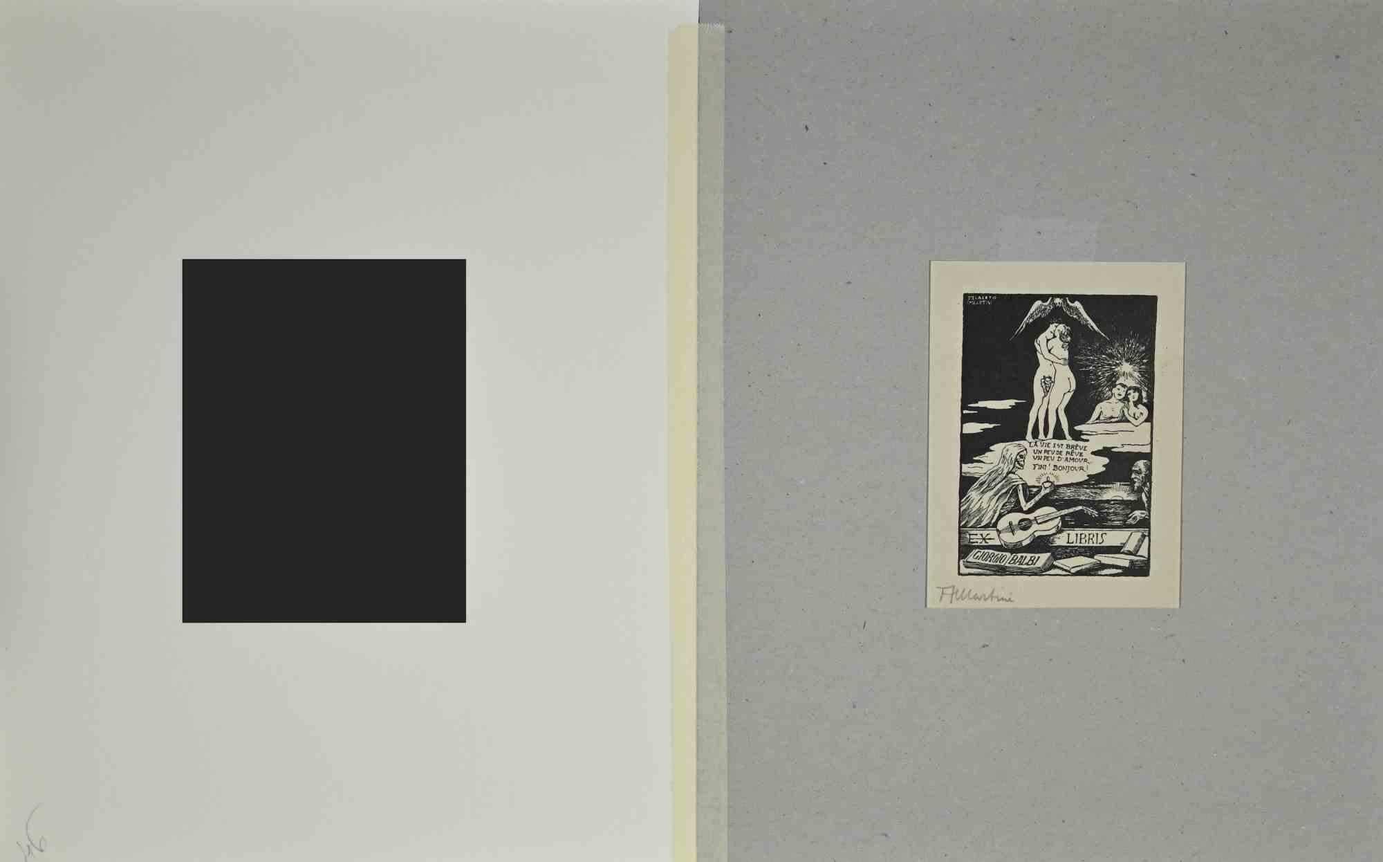 Ex Libris  - Giorgio Balbi - Etching  - Mid-20th Century - Print by Unknown