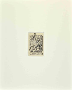 Ex Libris  Giorgio Balbi – Holzschnitt – Mitte des 20. Jahrhunderts