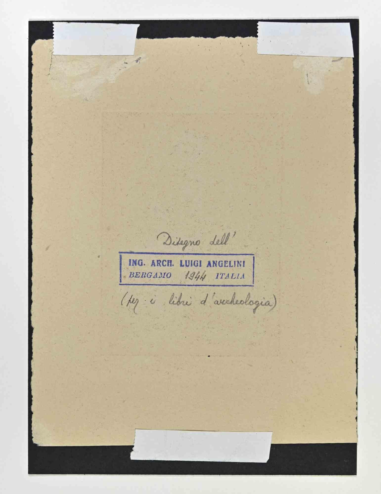 Ex-Libris Giorgio Balbi – Holzschnitt-Druck – Mitte des 20. Jahrhunderts – Print von Unknown