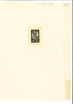 Ex Libris Glonka - Original Woodcut Print - Mid-20th Century