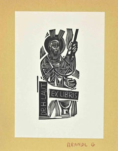 Ex Libris - Hans Laut - Woodcut - Mid 20th Century