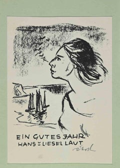 Ex-Libris - Hans Liesel Laut - Xilografia - Metà del 20° secolo