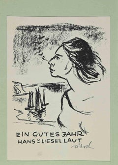 Ex-Libris - Hans Liesel Laut - Woodcut - Mid 20th Century