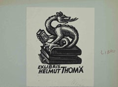 Ex-Libris – Helmut Thoma – Holzschnitt – Mitte des 20. Jahrhunderts