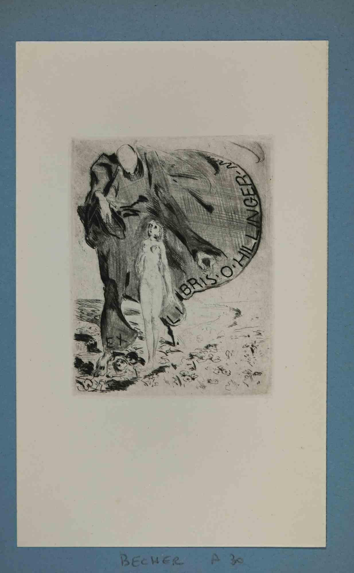 Ex-Libris - Hillinger - Gravure - Milieu du XXe siècle
