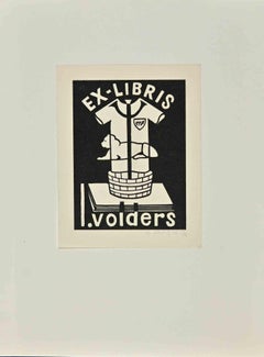 Ex Libris -I. Volders - Woodcut - Mid-20th century