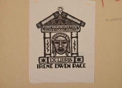 Ex-Libris - Irene Dwen Pace - Woodcut - Mid 20th Century
