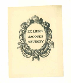 Ex Libris Jacques Meurgey - Original Woodcut - 1950s