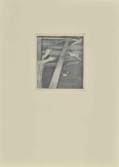  Ex Libris Jigrid Akerdahl - Woodcut - Mid 20th Century