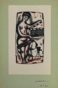 Ex-Libris - Jirt Stratil - Metà del XX secolo