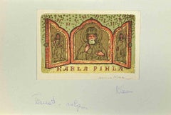 Ex Libris - Karla Pihla - woodcut - Mid 20th Century