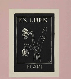 Ex Libris - Klàri - gravure sur bois - Milieu du 20e siècle