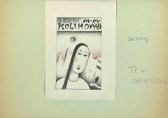 Vintage Ex Libris - Kolihovych - Woodcut - Mid 20th Century