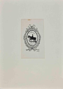 Ex Libris – Maria Pascual – Holzschnitt – Mitte des 20. Jahrhunderts