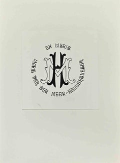 Ex Libris - Maria Van Der Meer - Woodcut - Mid-20th century