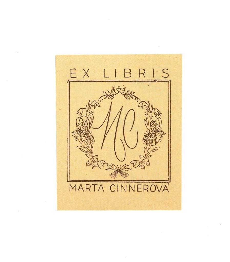Unknown Figurative Print - Ex Libris Marta Cinnerova - Lithograph - Late 20th Century
