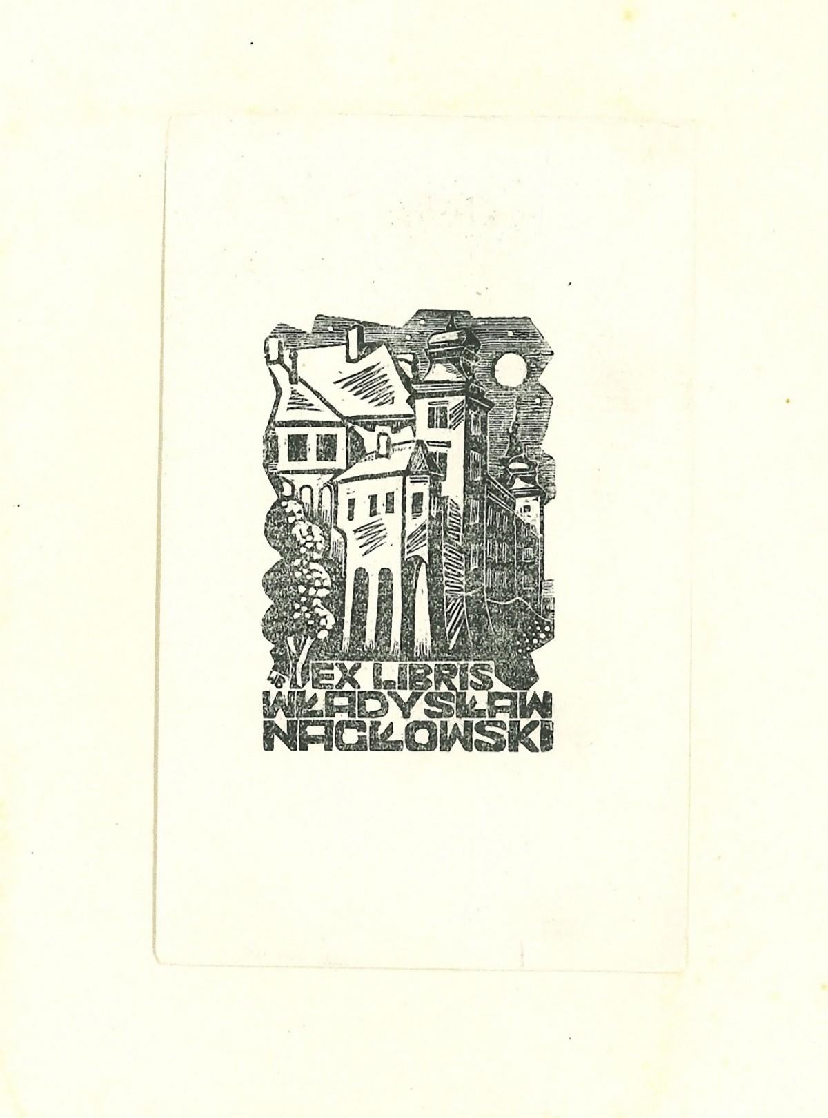 Ex Libris Naclowski - Impression sur bois - Début du XXe siècle