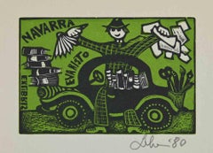 Ex-Libris - Navarra - woodcut - Mid 20th Century