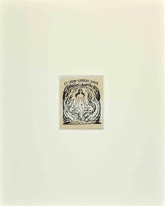 Ex Libris  - Nulla mi Devia - Xilografia - Metà del XX secolo