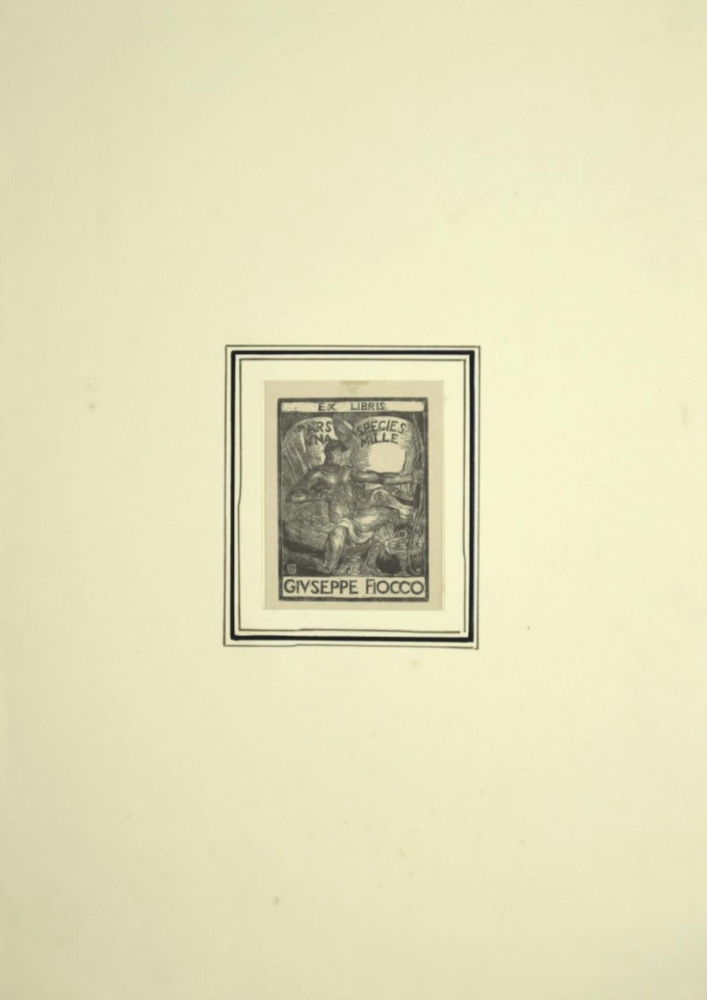 Ex Libris - Original Woodcut - 1930s - Print by Unknown