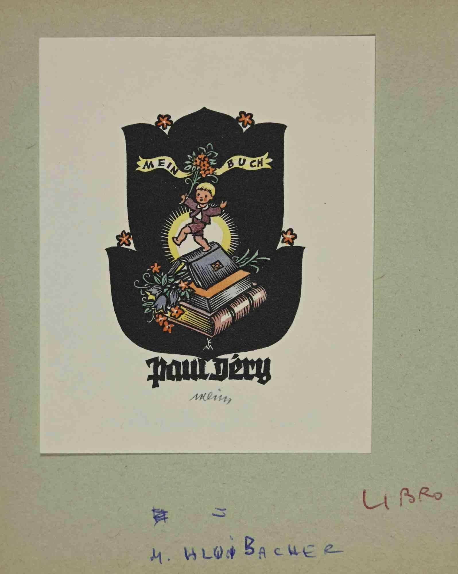 Ex-Libris – Paul Decy – Holzschnitt – Mitte des 20. Jahrhunderts