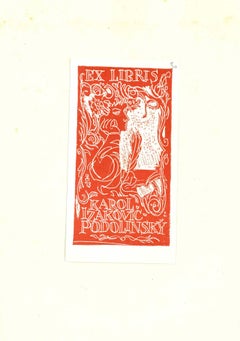 Ex Libris Podolinsky - Holzschnitt - 1920 ca.