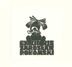 Ex Libris Pokomski - Original Woodcut - Mid-20th Century