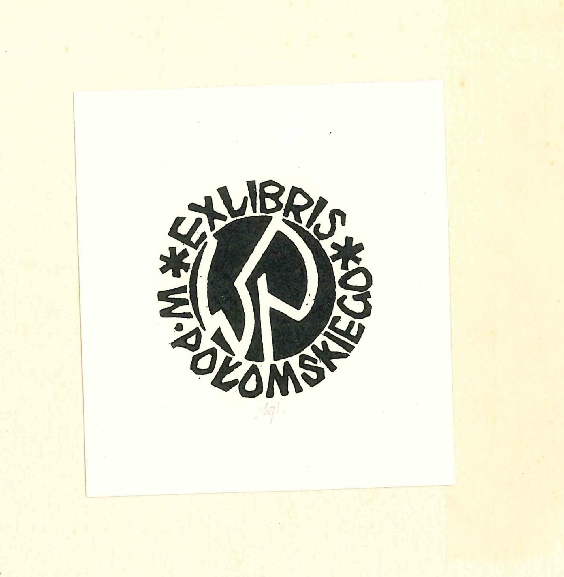 Unknown Abstract Print – Libris Pokomskiego - Original-Holzschnitt - 1940er Jahre