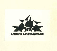 Vintage Ex Libris Pokomskiego - Original Woodcut - 1940s