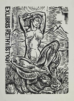 Ex-Libris - Rethyistvan - Woodcut - Mid 20th Century