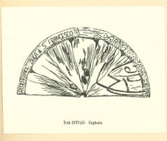 Ex Libris Ristorante Buca San Francesco - Xilografia originale - 1970