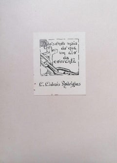Ex Libris Rodrigues - Xilografia originale - Inizio XX secolo