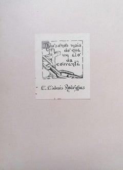 Ex Libris Rodrigues - gravure sur bois originale - début du XXe siècle