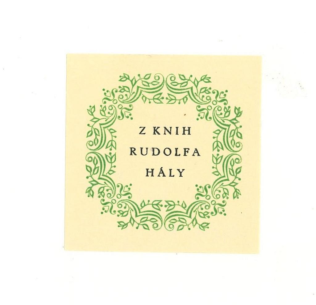 Unknown Figurative Print - Ex Libris Rudolfa Haly - Original Lithograph on Paper - Mid-20th Century