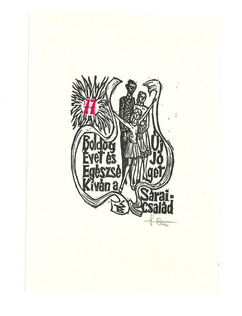Ex Libris Sarai Csalad - Xilografía - Mediados del siglo XX