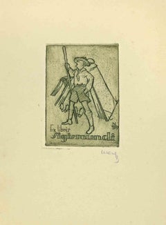 Ex Libris - Sigismundi - woodcut - 1957