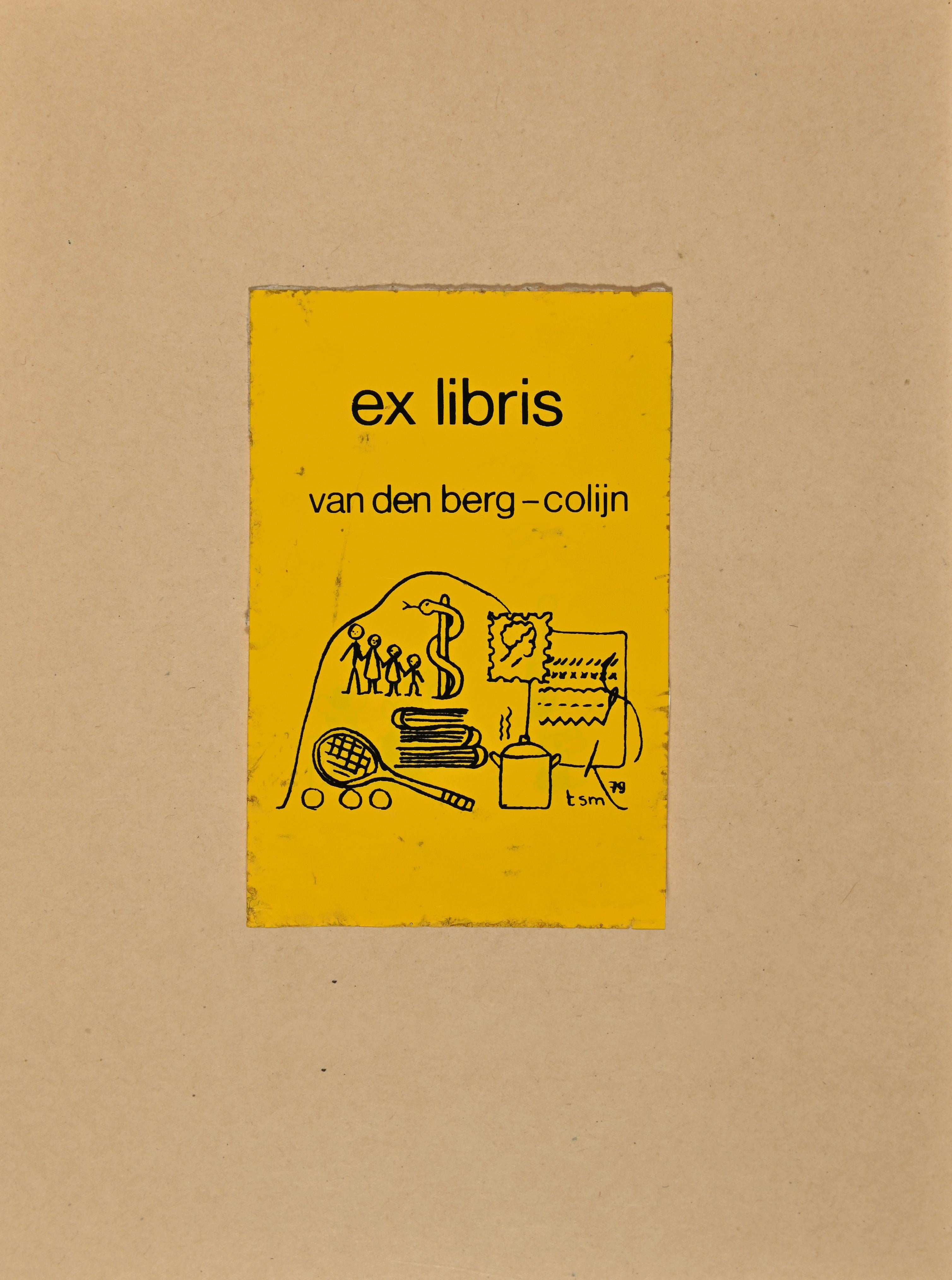 Unknown Figurative Print - Ex Libris - Van Den Berg - Colij - Screenprint - 1979