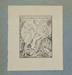 Ex Libris - Verzameling G.M. van Wees - Woodcut - Mid 20th Century