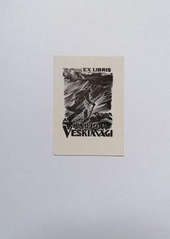 Ex Libris Veski Magi - Original Woodcut - 1960s