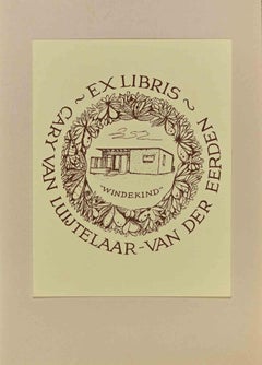 Ex Libris - Windekind - Gravure sur bois - Milieu du XXe siècle