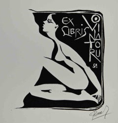 Ex-Libris - Gravure sur bois - Milieu du 20e siècle